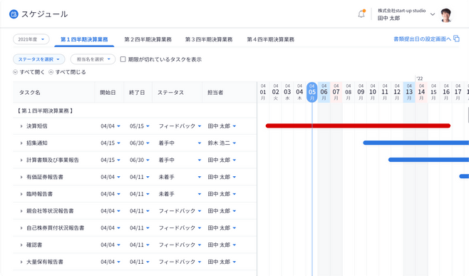タスクスケジュール自動作成機能